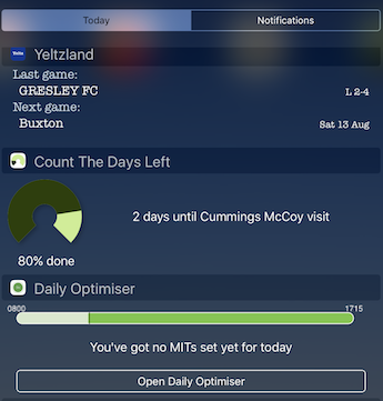 iOS9 Today widget iOS9 Today widget